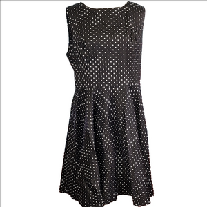 GRACE KAREN Black Polka Dot Midi Dress